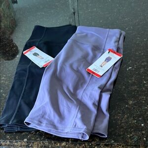 NWT Skechers Athletic Shorts Purple and Black Performance Wear